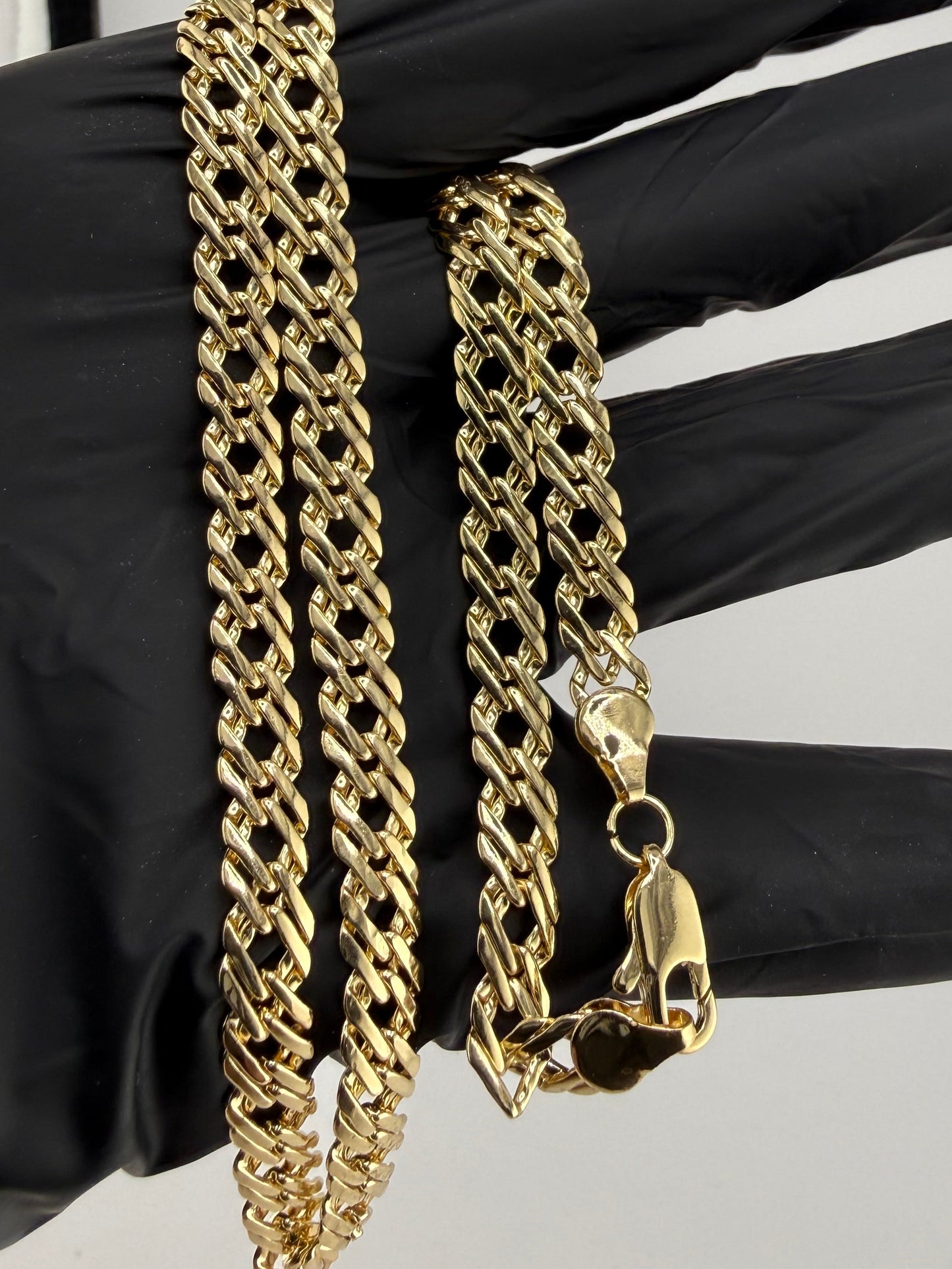 18" 5mm Double Cuban Link Chain 18K Gold Filled Brand New
