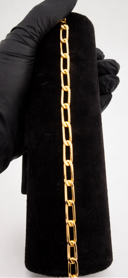 9" 4mm Paperclip Bracelet 18k Gold Filled Brand New