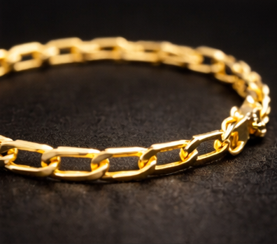 9" 4mm Paperclip Bracelet 18k Gold Filled Brand New