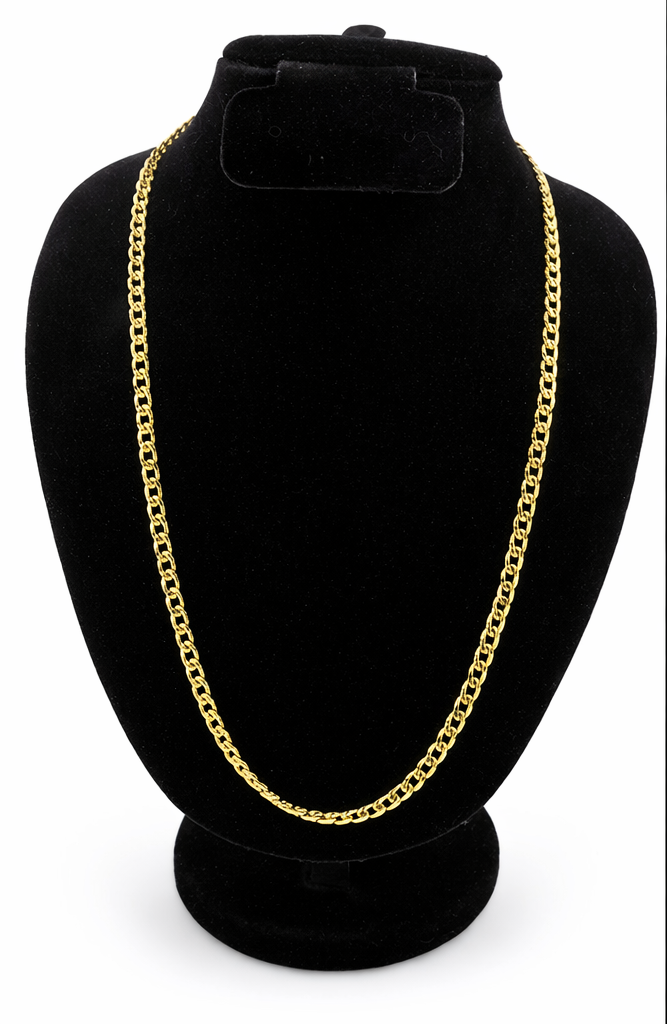 20" 3mm Diamond Cut Cuban Link Chain 18K Gold Filled Brand New