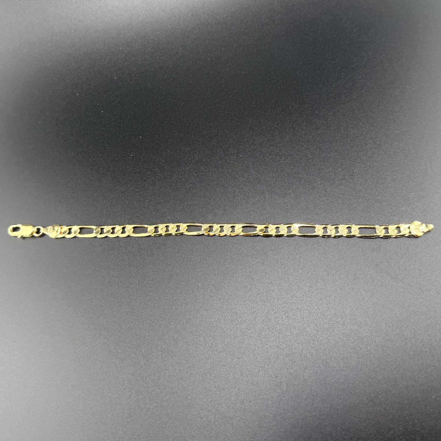 7.5" 5.6mm Figaro Link Bracelet 18K Gold Filled Brand New