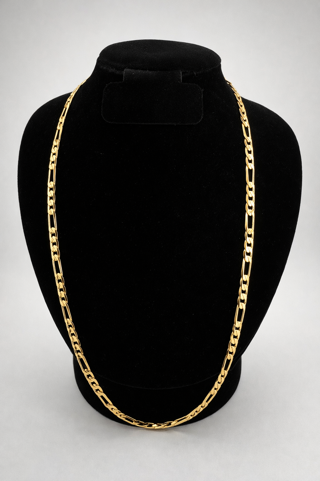 24" 6mm Diamond Cut Figaro Chain 18K Gold Filled Brand New