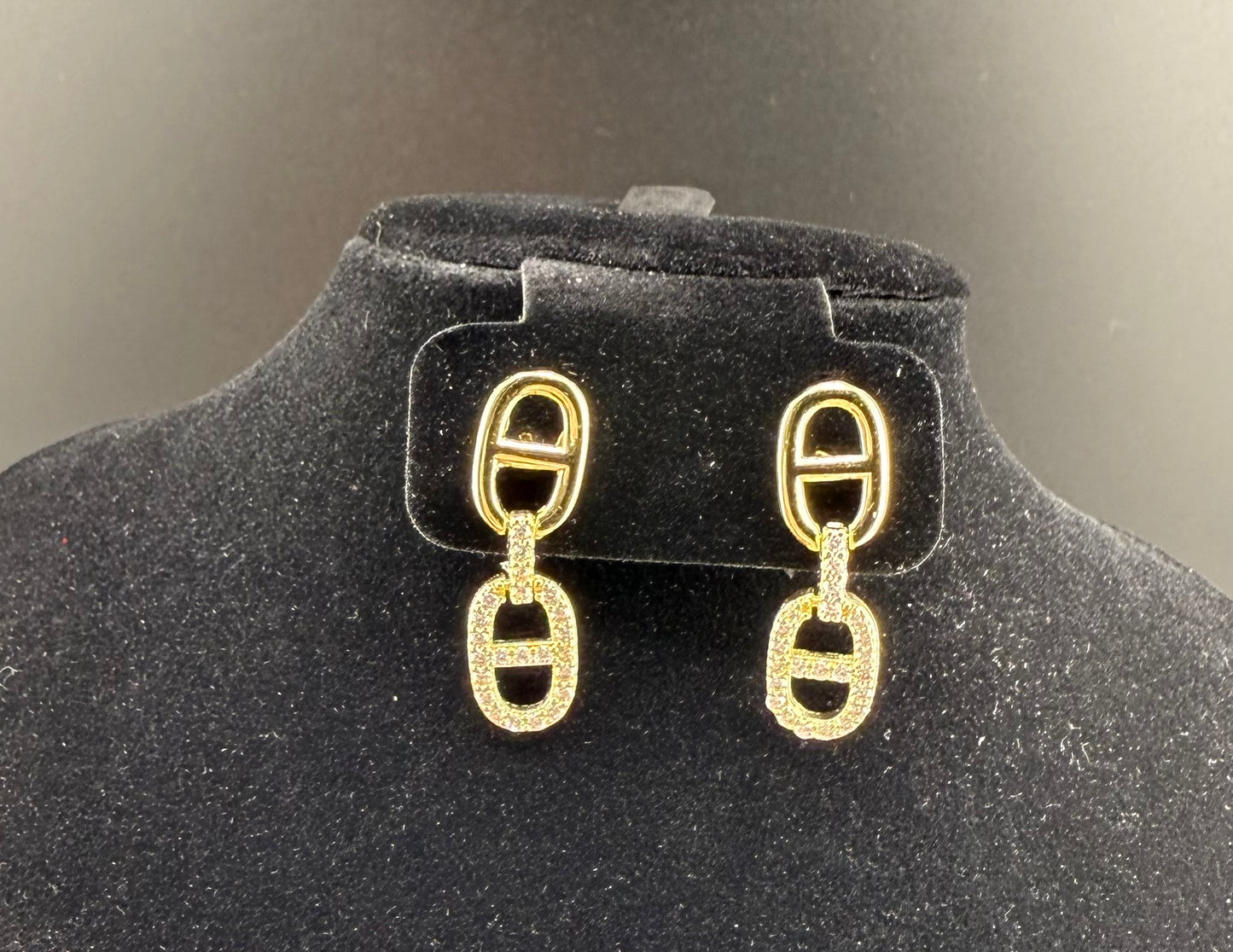 Gucci Link Dangle Earrings 18k Gold Filled Brand New