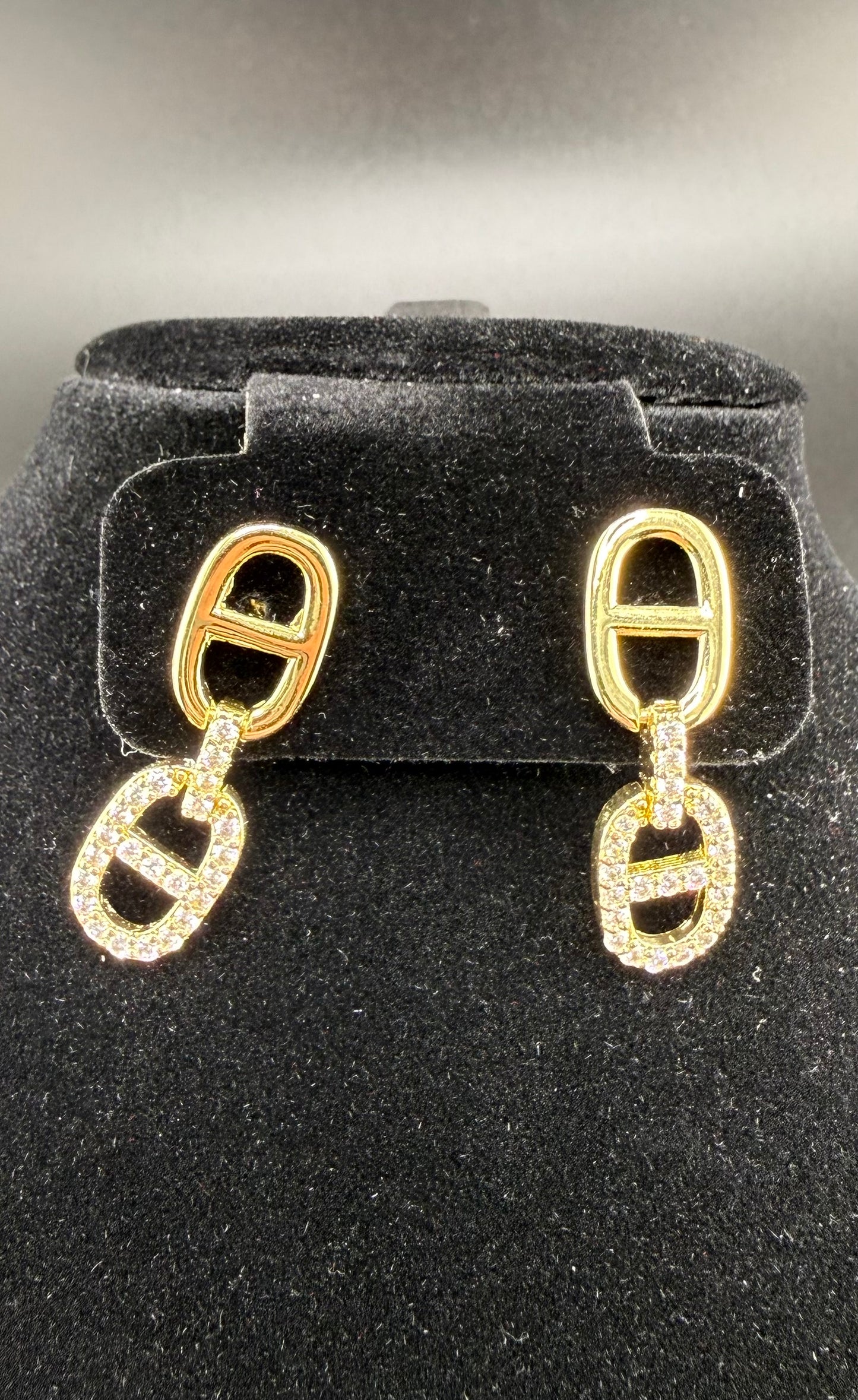 Gucci Link Dangle Earrings 18k Gold Filled Brand New