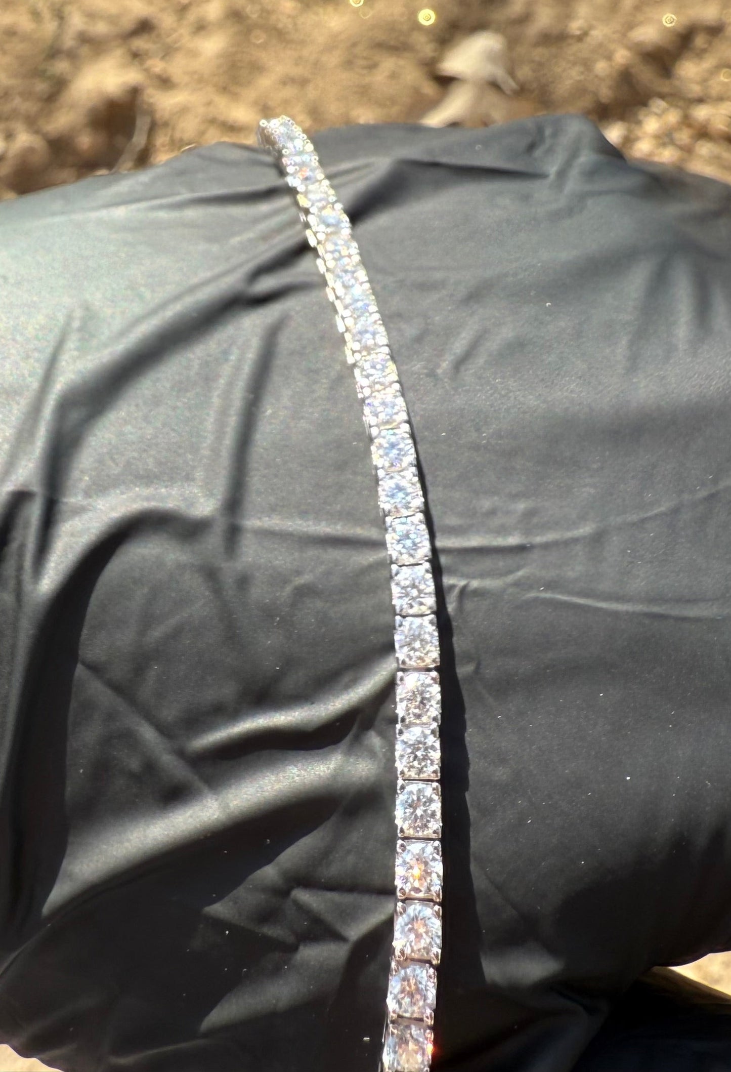 7.5" 3mm Moissanite Tennis Bracelet 925 Sterling Silver Brand New