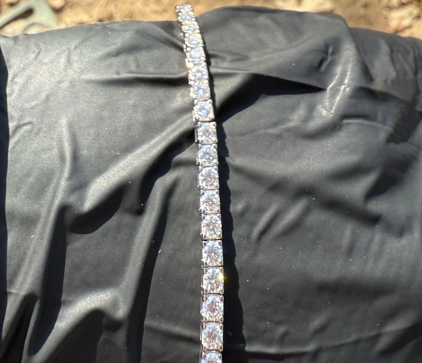 7.5" 3mm Moissanite Tennis Bracelet 925 Sterling Silver Brand New