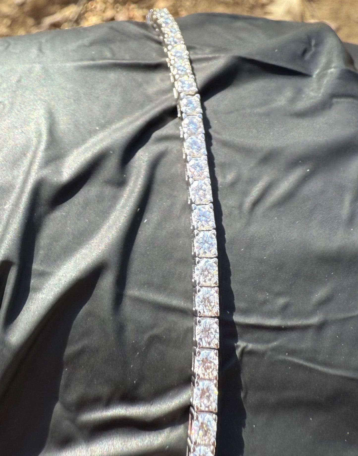 7.5" 3mm Moissanite Tennis Bracelet 925 Sterling Silver Brand New