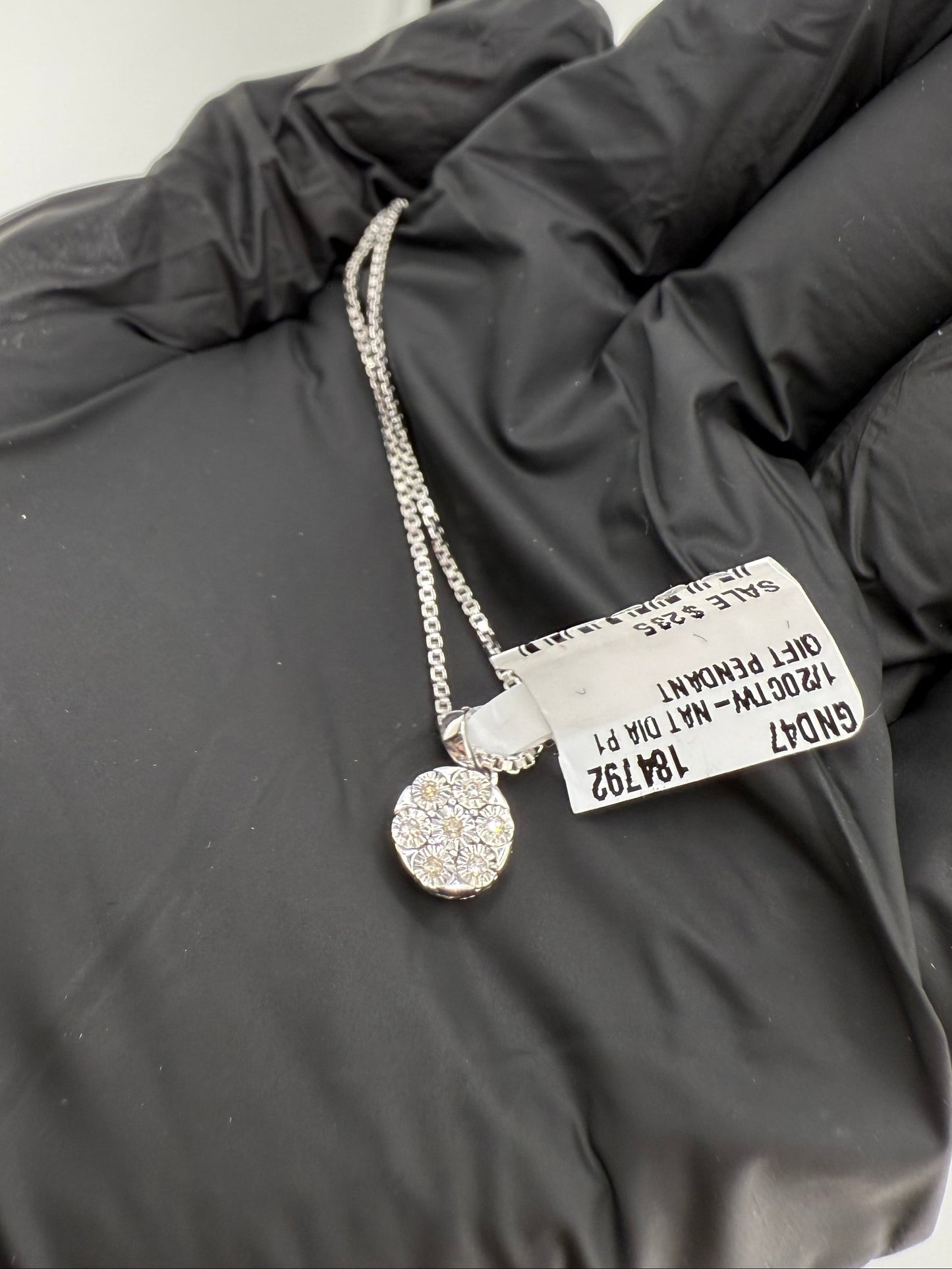 Real Diamond Pendant 1/20ctw 6mm 925 Sterling Silver Brand New