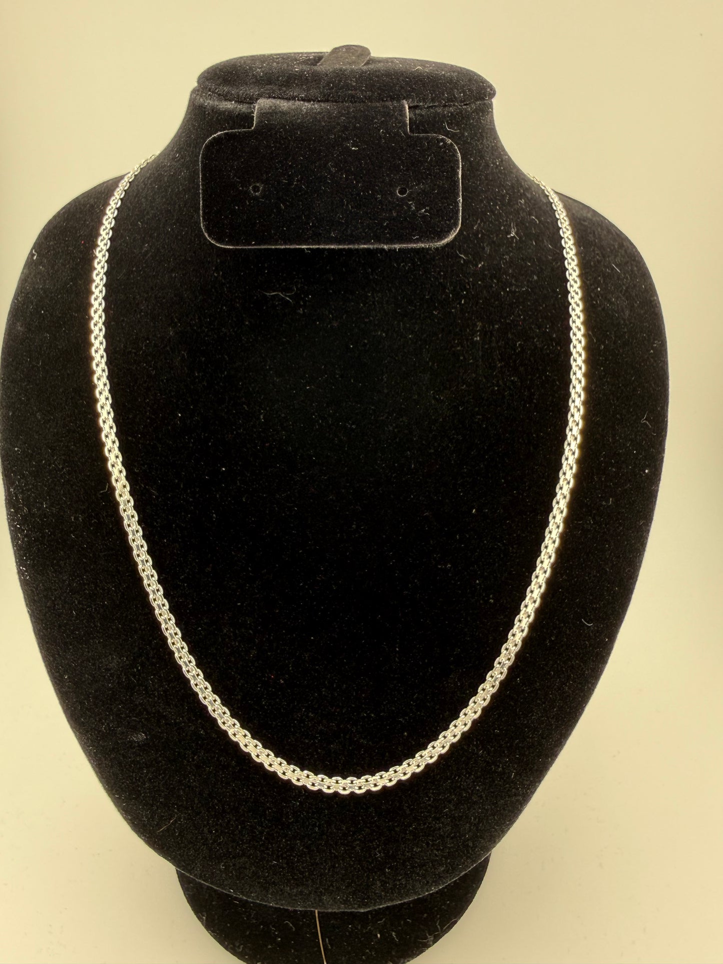 20" 3mm Bismark Link Chain 925 Sterling Silver Brand New