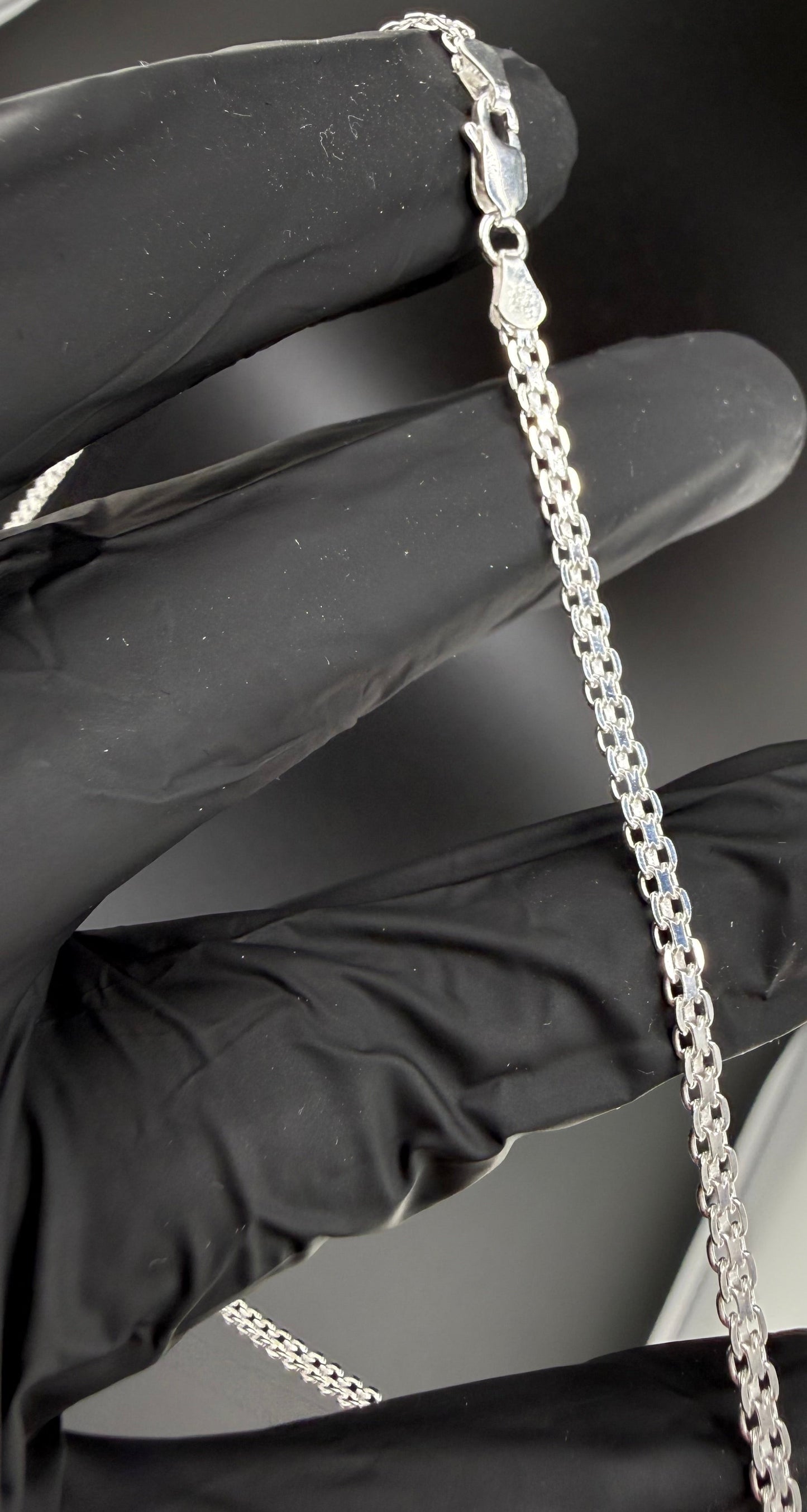20" 3mm Bismark Link Chain 925 Sterling Silver Brand New