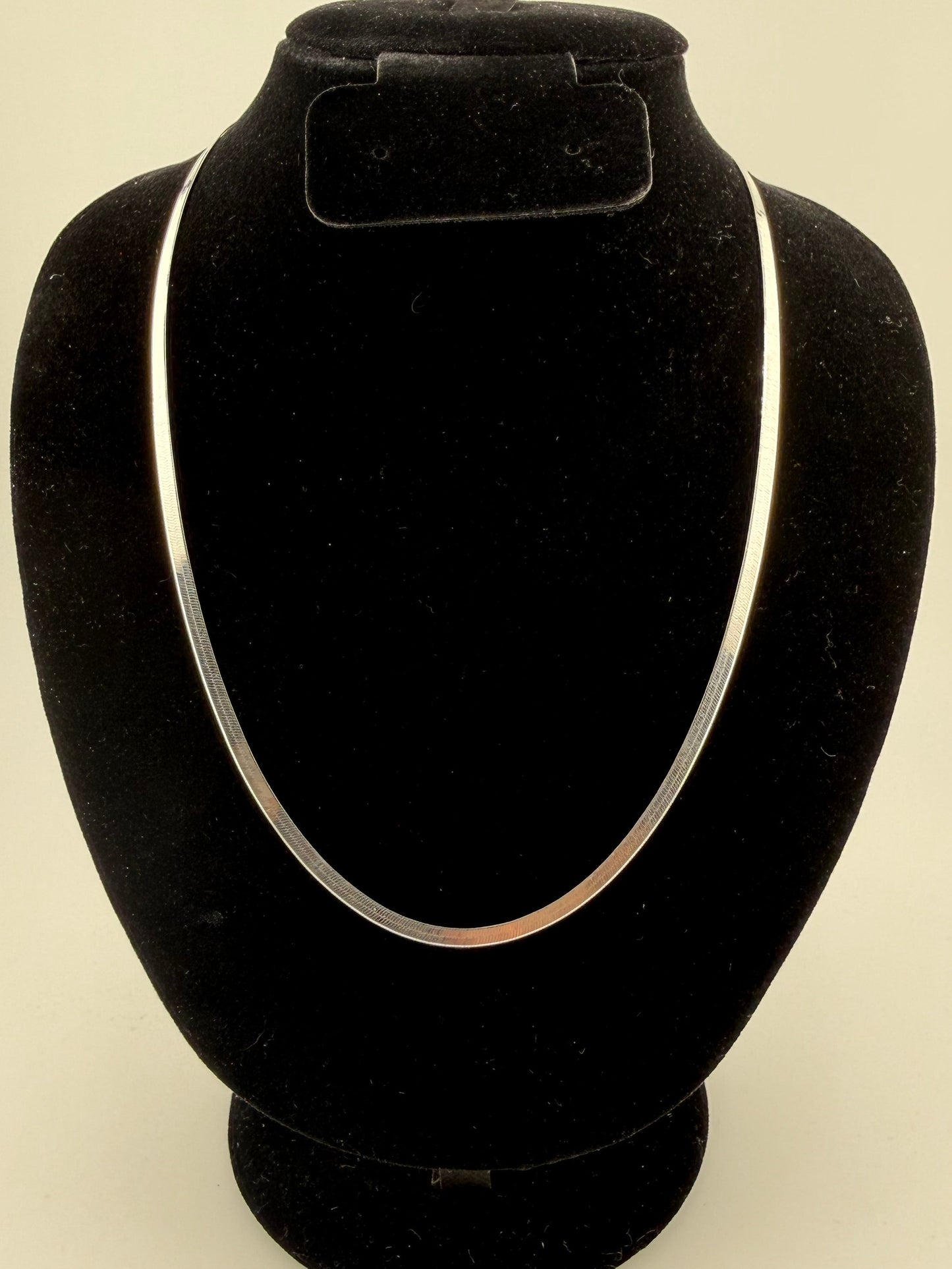 18" 3mm Solid 925 Sterling Silver Herringbone Chain Brand New