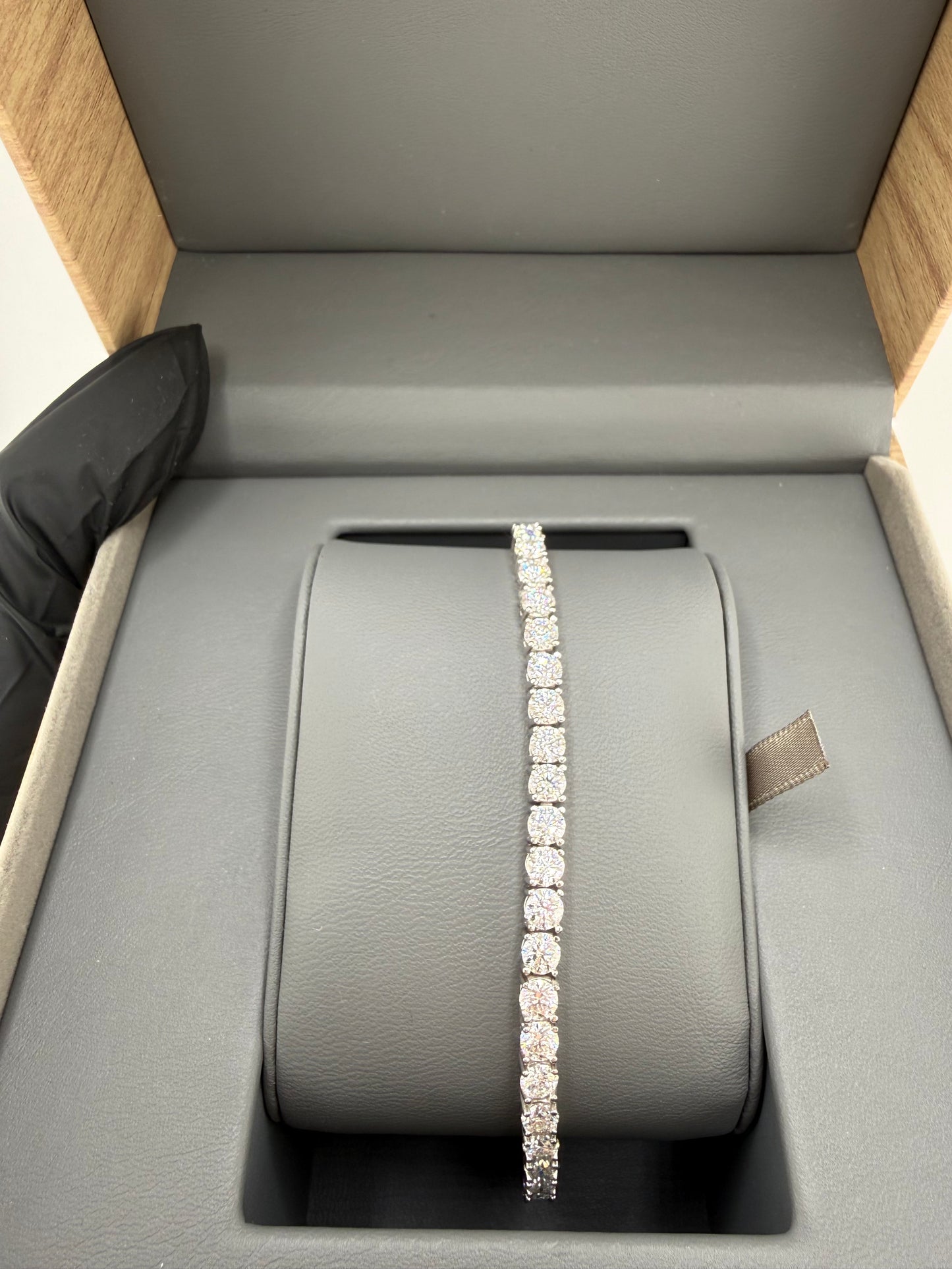 7" 4mm Moissanite Tennis Bracelet 925 Sterling Silver Brand New