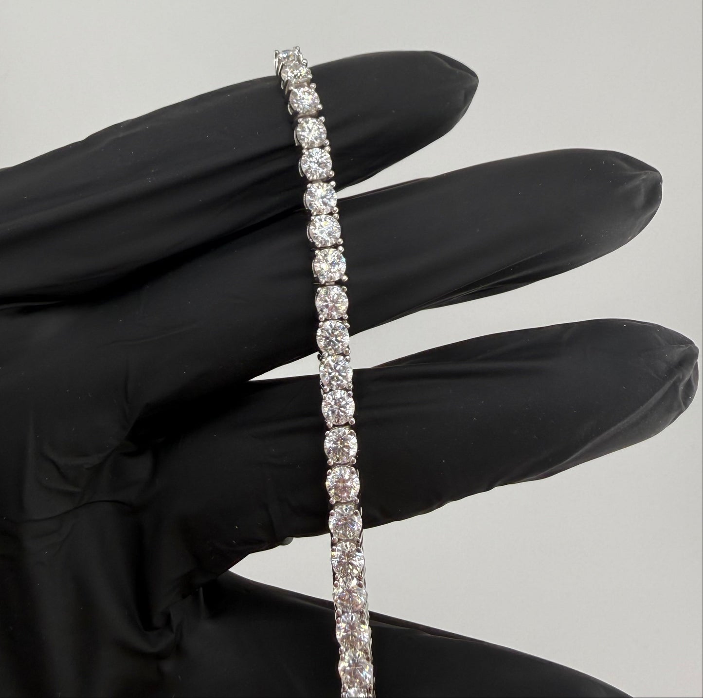 7" 4mm Moissanite Tennis Bracelet 925 Sterling Silver Brand New