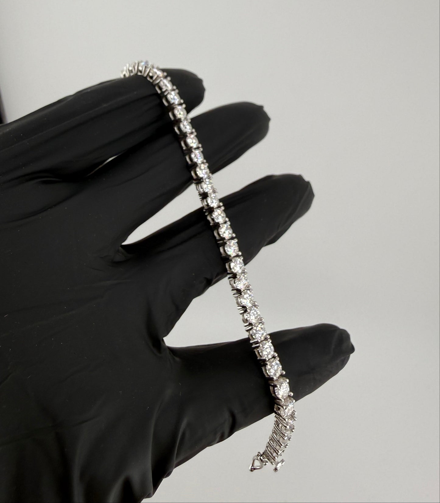 7" 4mm Moissanite Tennis Bracelet 925 Sterling Silver Brand New