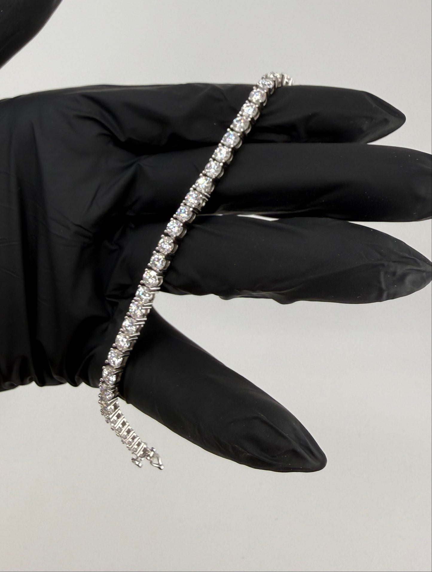 7" 4mm Moissanite Tennis Bracelet 925 Sterling Silver Brand New