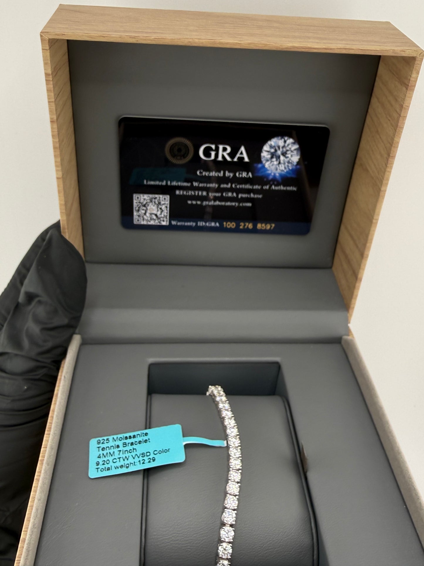 7" 4mm Moissanite Tennis Bracelet 925 Sterling Silver Brand New