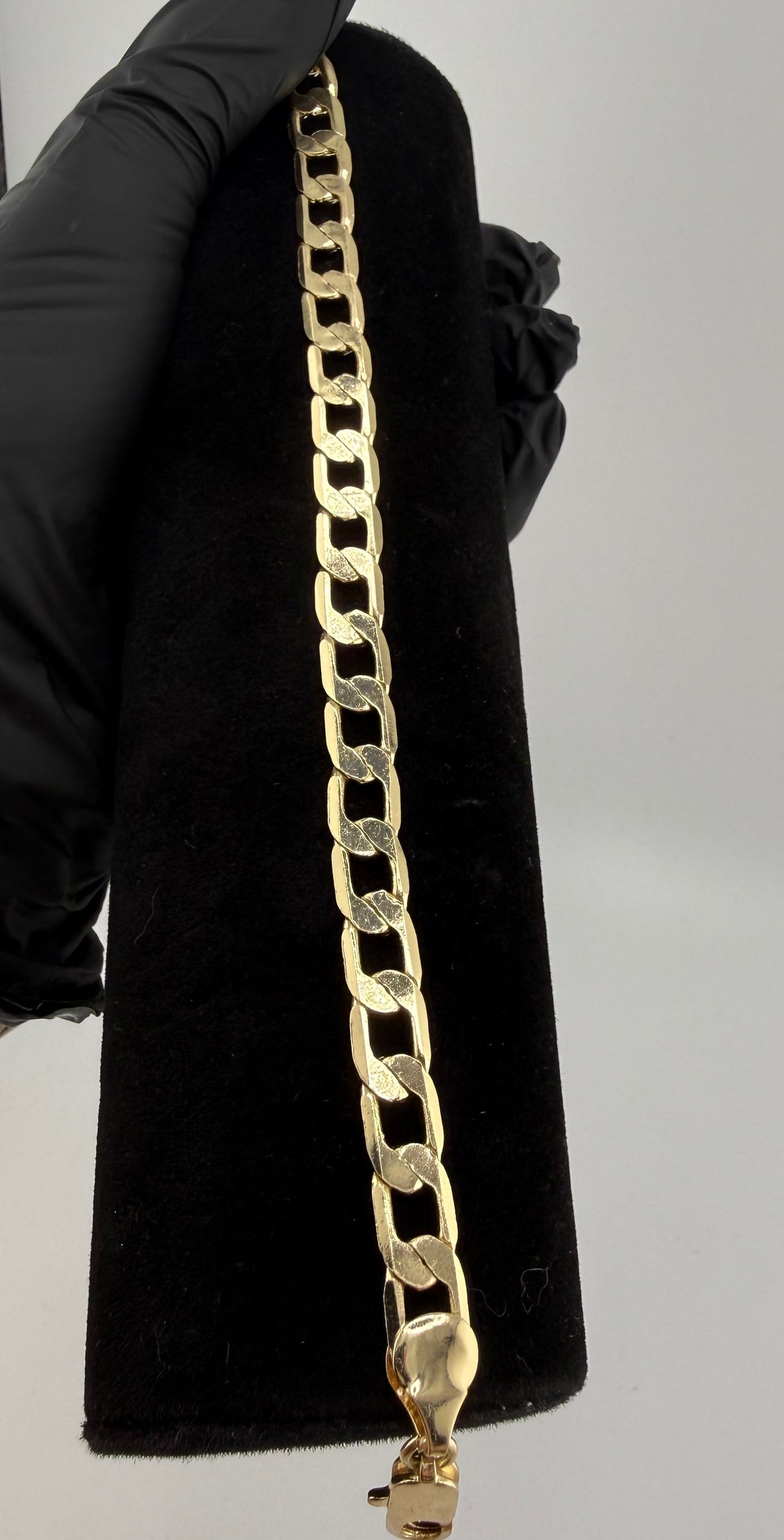 8" 7.6mm Cuban Link Bracelet 18K Gold Filled Brand New